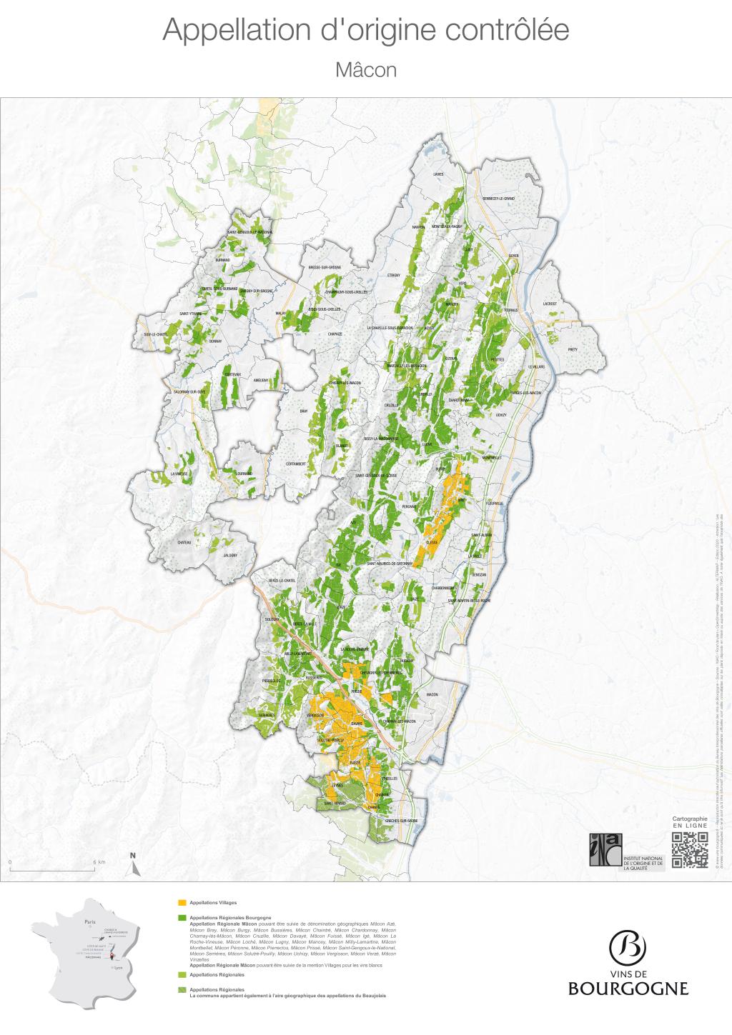 CARTES DE L'APPELLATION Mâcon