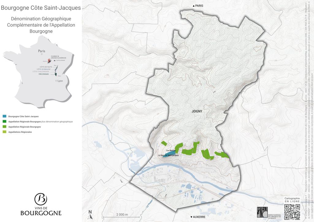 Map Bourgogne Côte Saint-Jacques