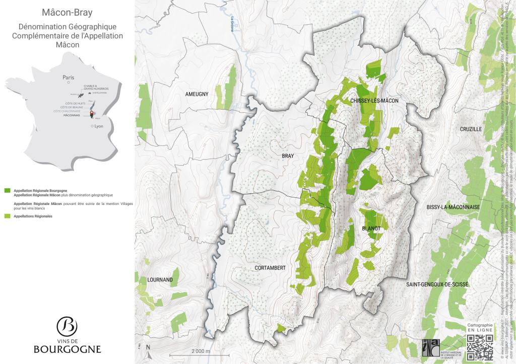 CARTES DE L'APPELLATION Mâcon-Bray