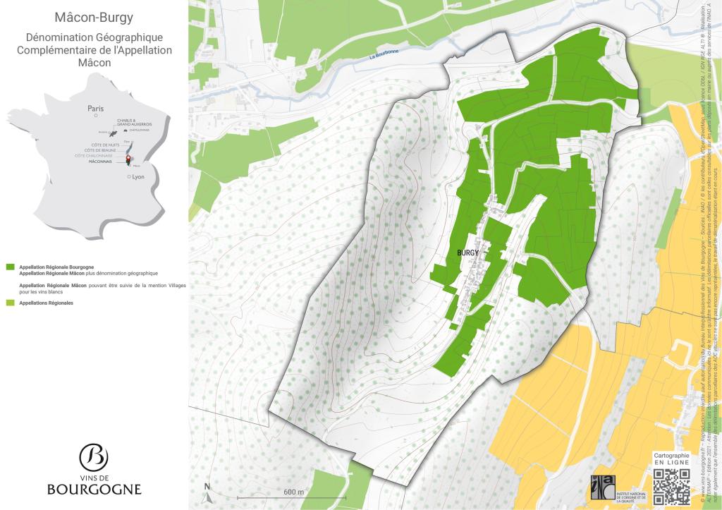 Map Mâcon-Burgy