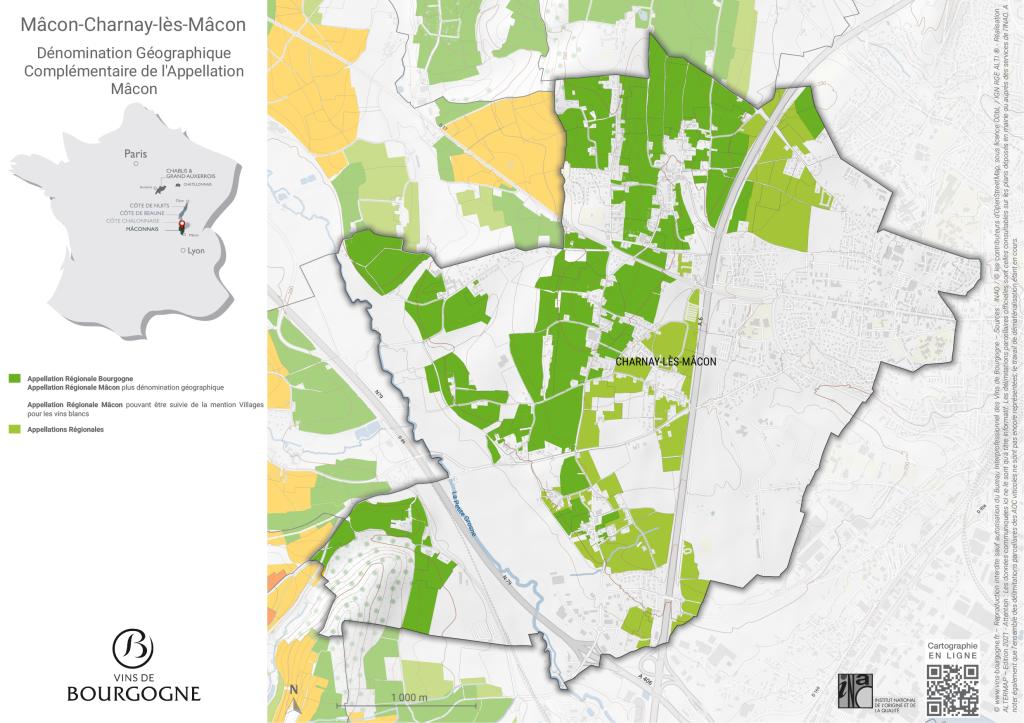 Map Mâcon-Charnay-Lès-Mâcon