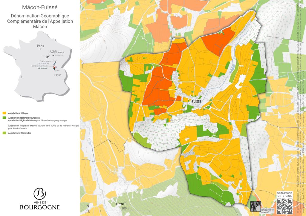 CARTES DE L'APPELLATION Mâcon-Fuissé