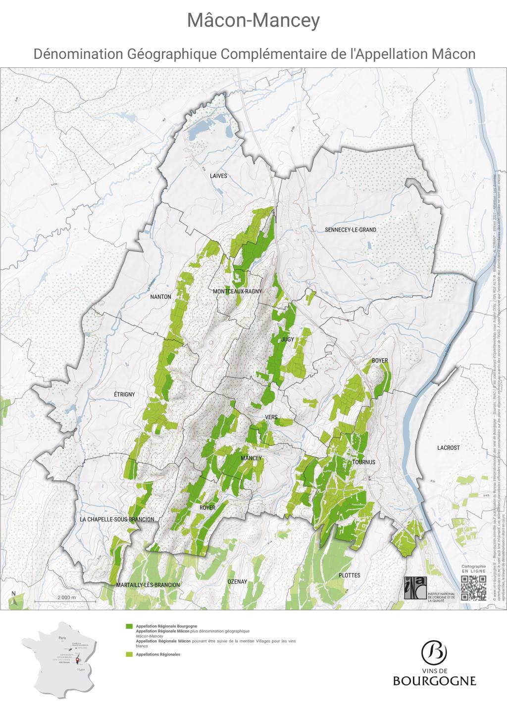 Map Mâcon-Mancey