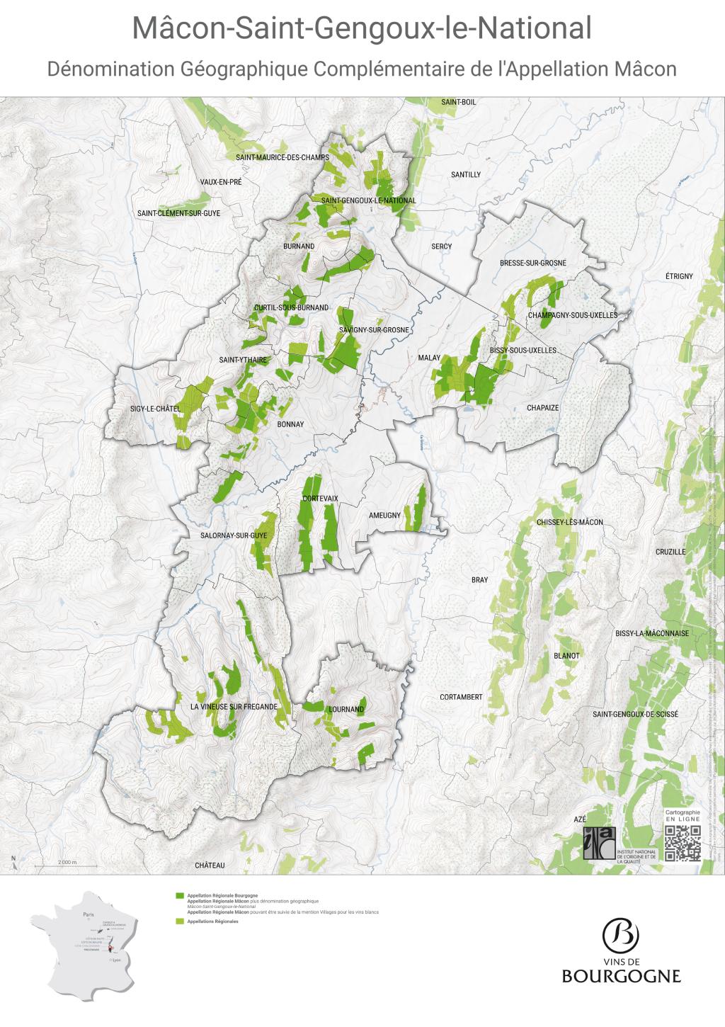 CARTES DE L'APPELLATION Mâcon-Saint-Gengoux-Le-National