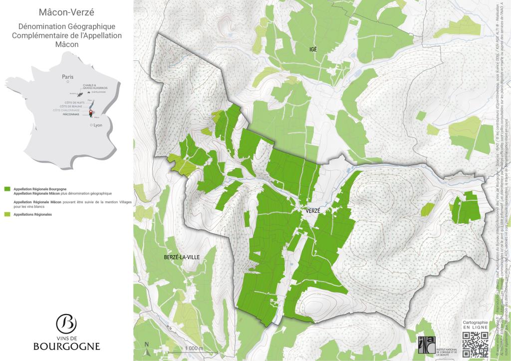 Map Mâcon-Verzé