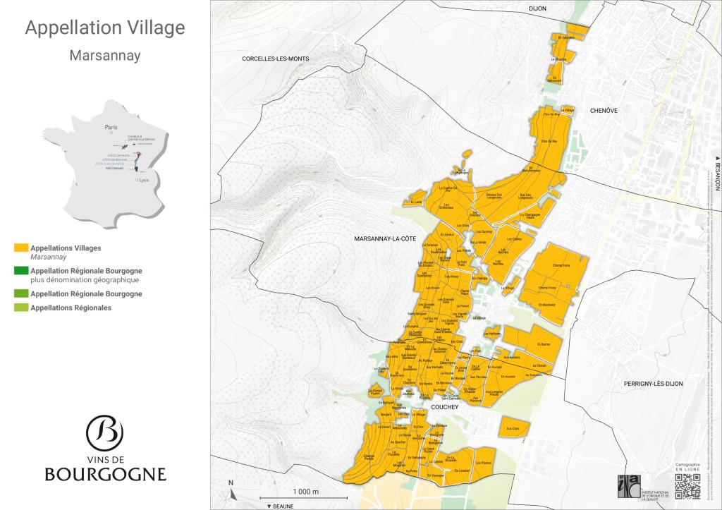 CARTES DE L'APPELLATION Marsannay