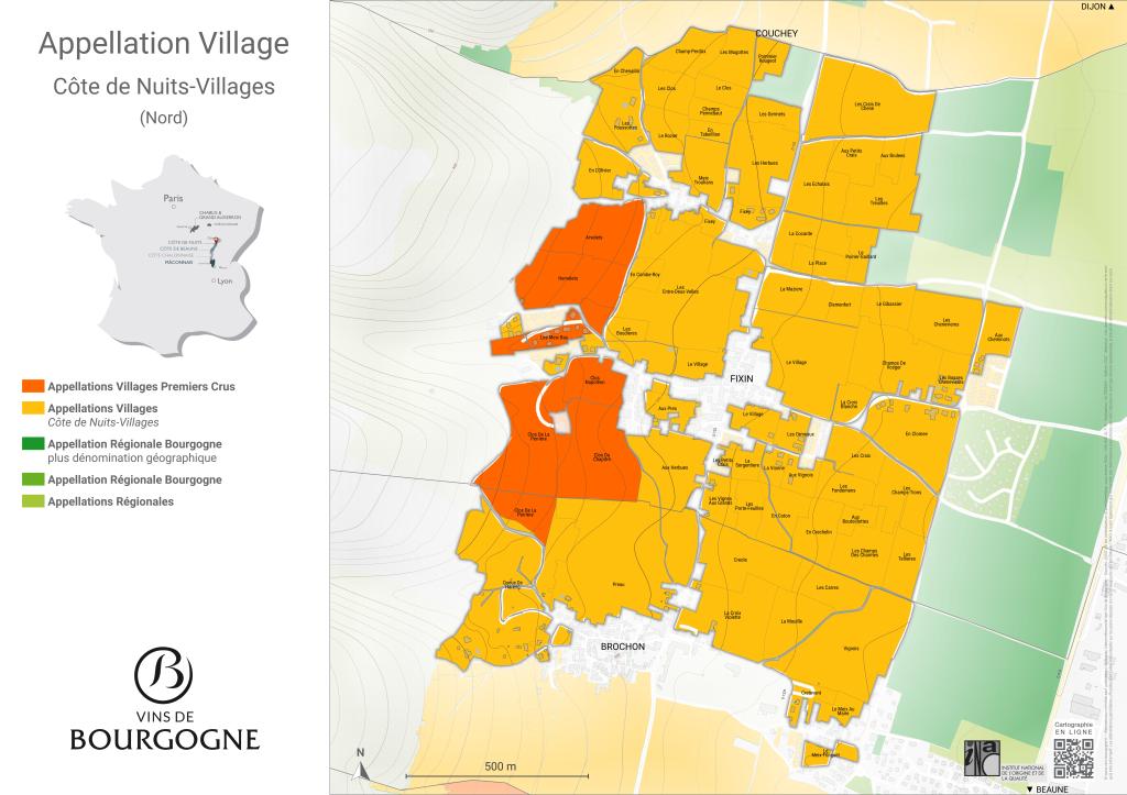 CARTES DE L'APPELLATION Côte de Nuits-Villages