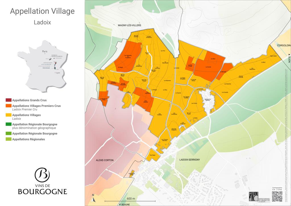 CARTES DE L'APPELLATION Ladoix