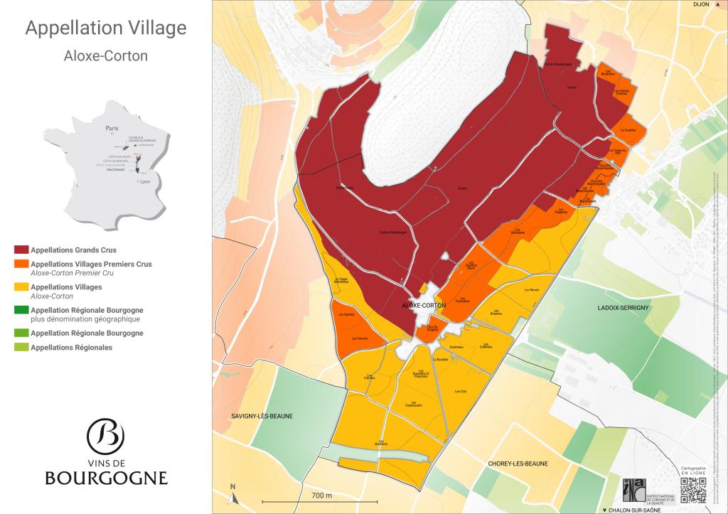 Map Aloxe-Corton