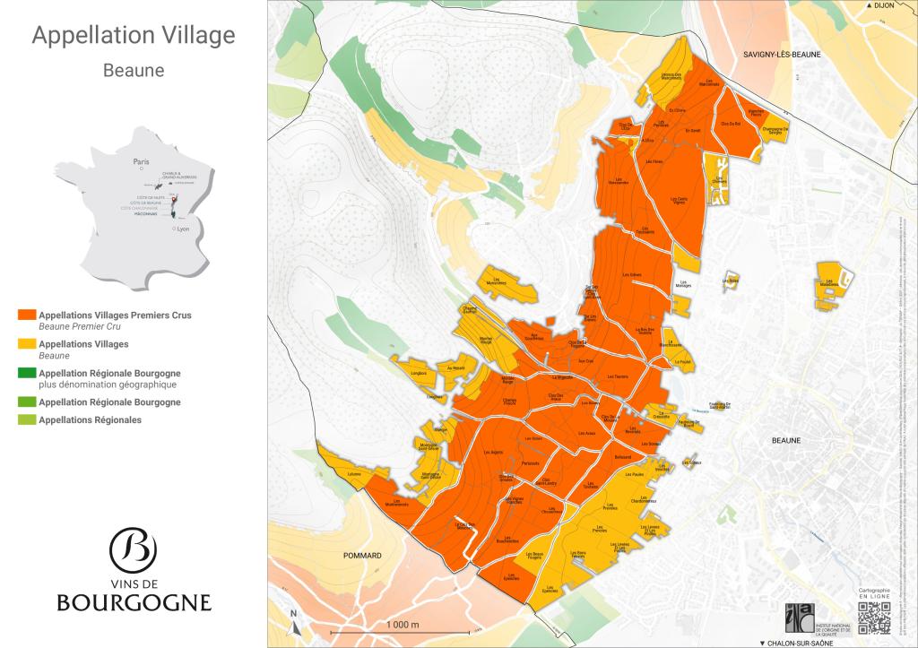 Map Beaune