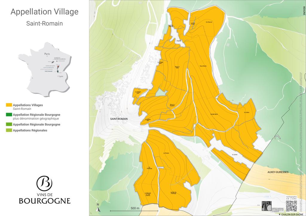 Map Saint-Romain