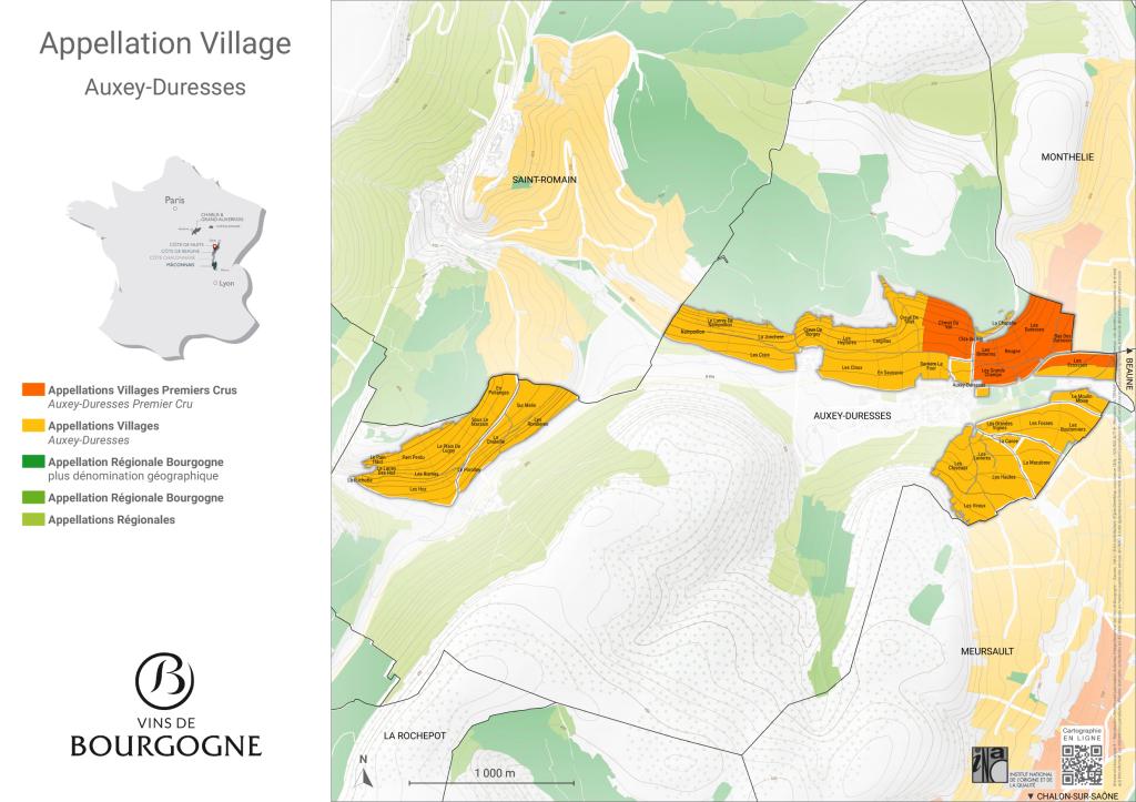 CARTES DE L'APPELLATION Auxey-Duresses