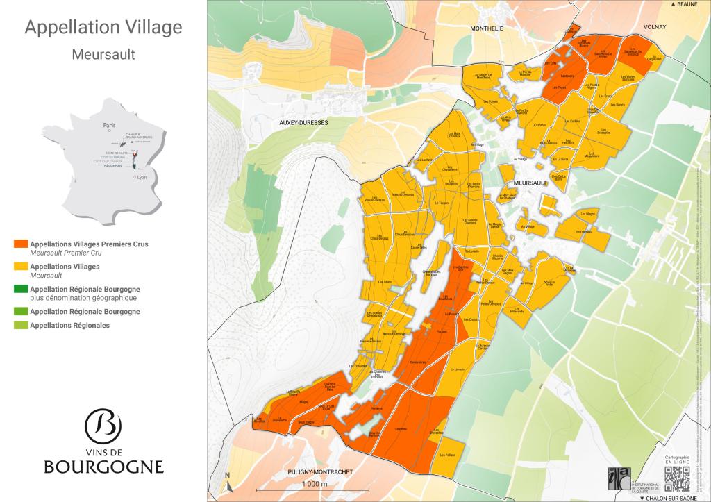 CARTES DE L'APPELLATION Meursault