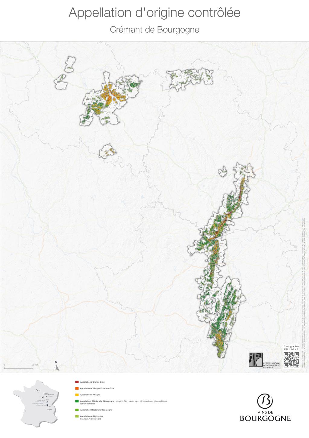 CARTES DE L'APPELLATION Crémant de Bourgogne