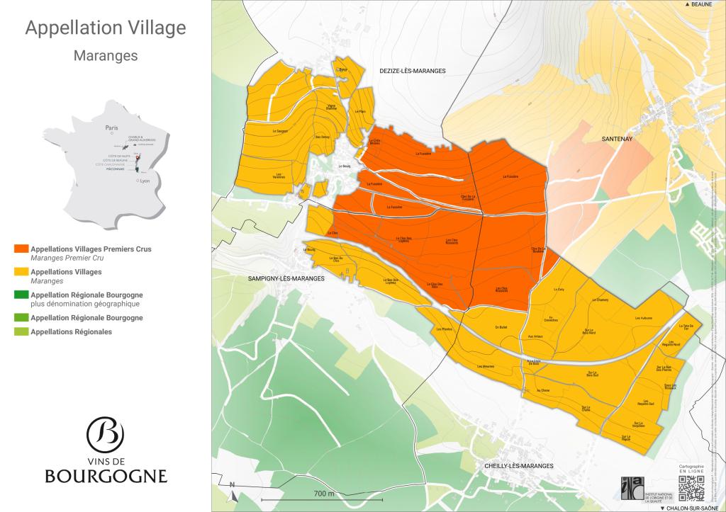 CARTES DE L'APPELLATION Maranges