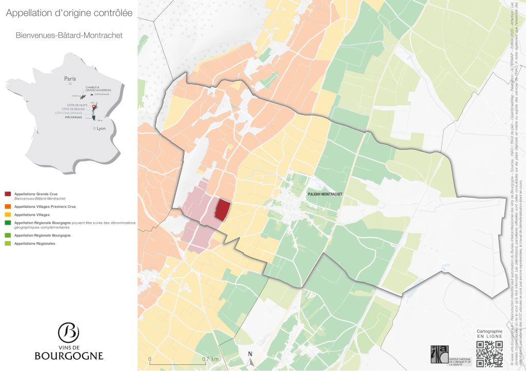 Map Bienvenues-Bâtard-Montrachet