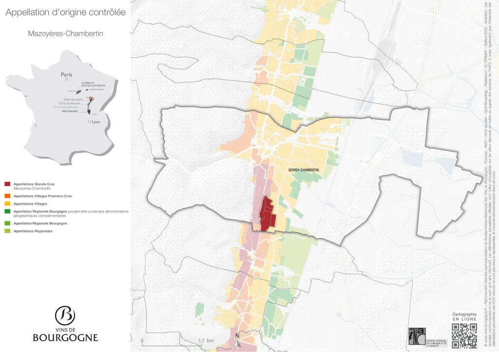 Map Mazoyères-Chambertin