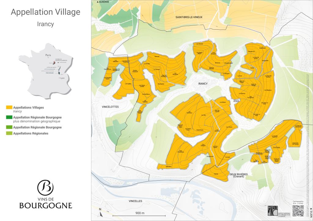 CARTES DE L'APPELLATION Irancy