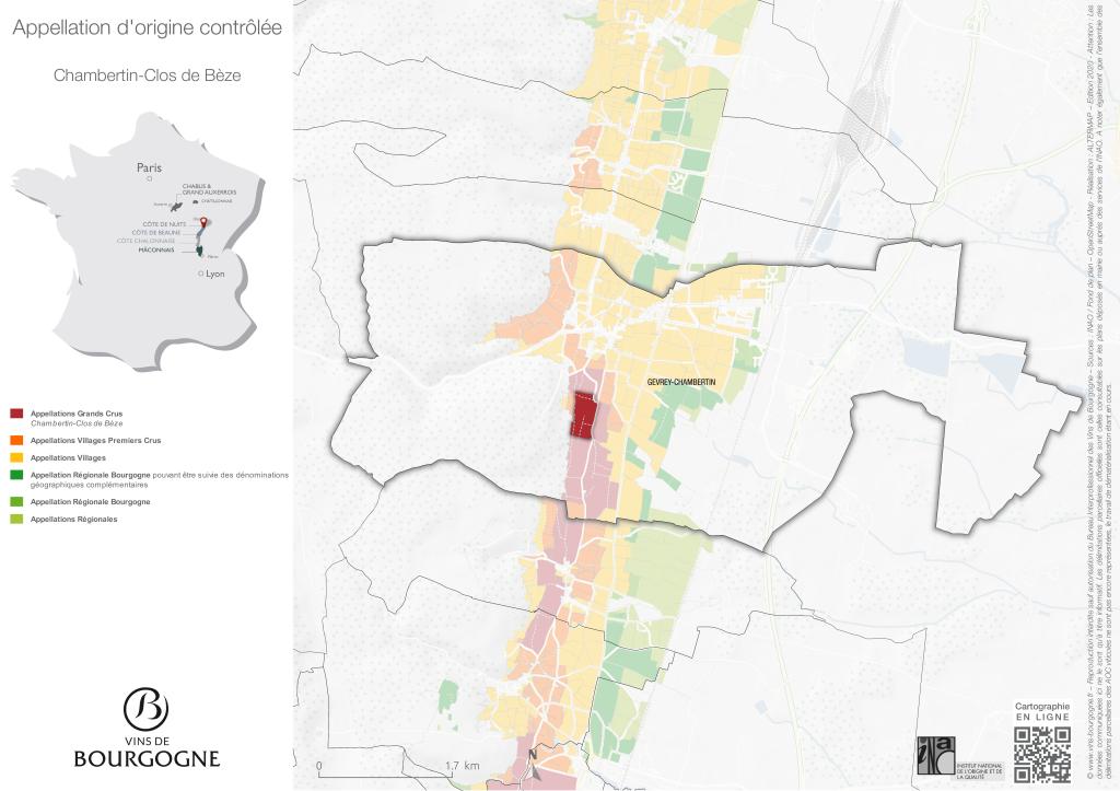 Map Chambertin-Clos de Bèze