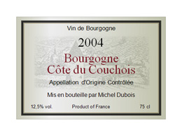 Mentions facultatives sur les bouteilles de vin de Bourgogne