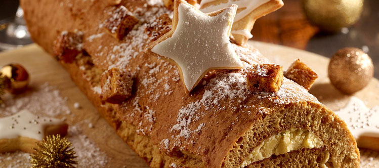 Bûche de Noël au pain d’épice