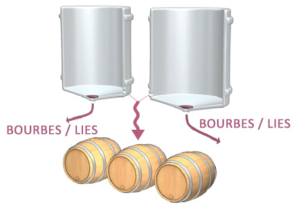 Bourgogne wines - Blending / Must settling