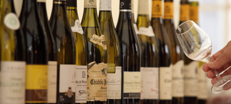 Bouteilles de vins de Bourgogne