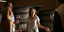Dégustation de vin de Bourgogne dans une cave entre ami