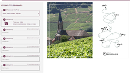 Carte postale des vins de Bourogne