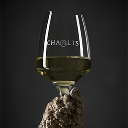 Fossile kimméridgien & verre de vin de Chablis - © BIVB / Sébastien Boulard 