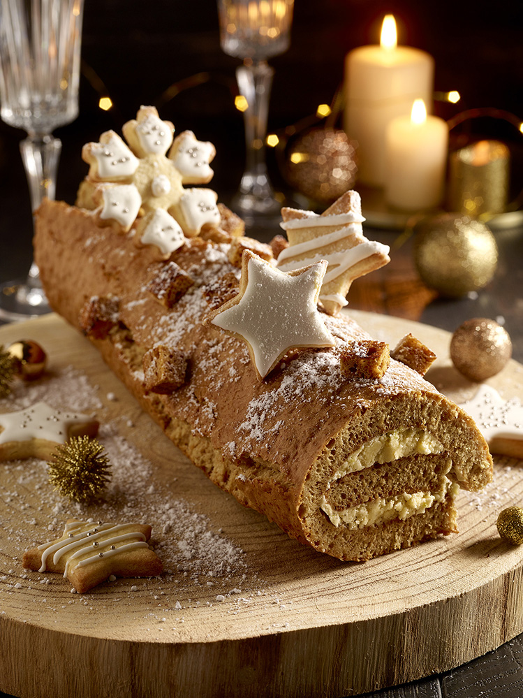 Bûche de Noël au pain d’épice