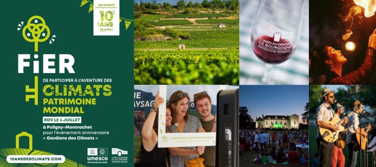 Exprimez votre fierté pour les 10 ans des Climats du vignoble de Bourgogne